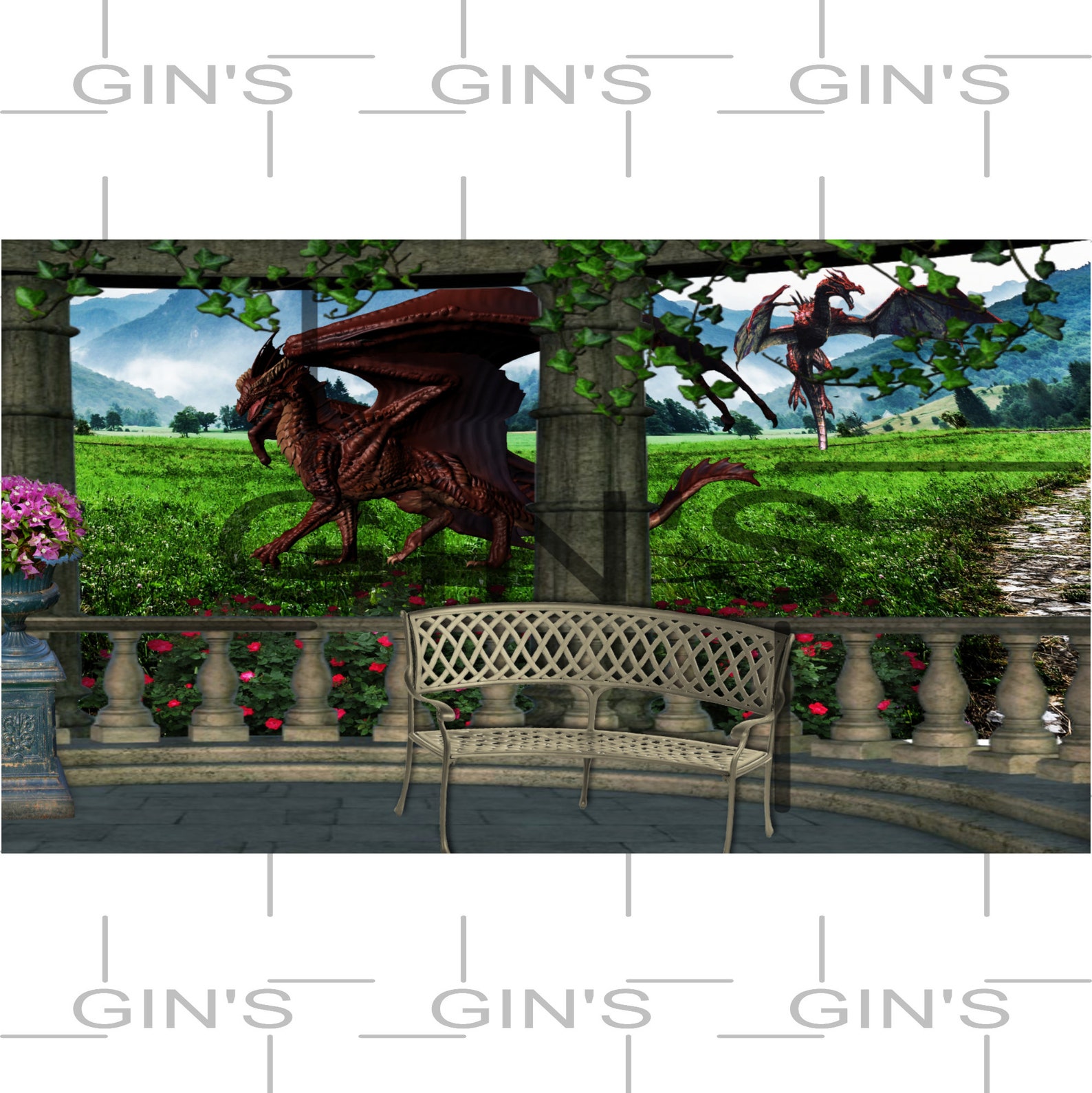 Zoom Background Dragon Fantasy Scenes Etsy