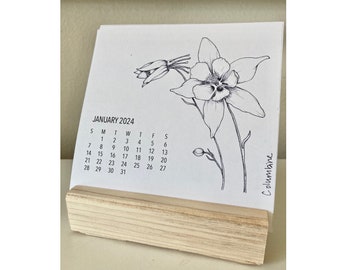 Colorado Wildflower Desk Calendar, 2024