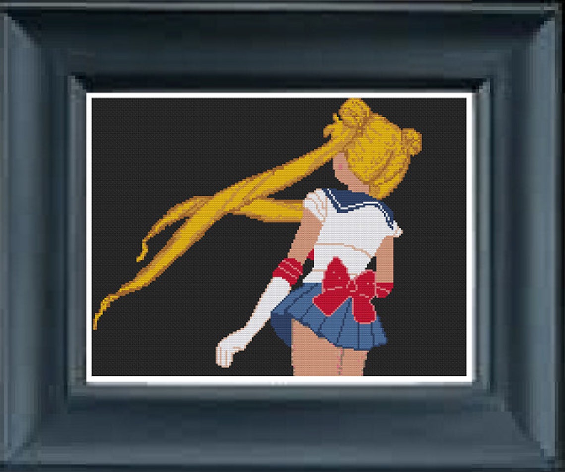 Sailor Moon CrossStitch Pattern SailorMoon Cross Stitch Wall Etsy