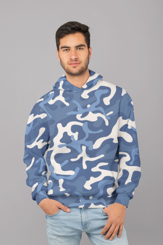 Mens Clothing Gift Ideas for Him Snow Camo Graphic Hoodie Etsy
