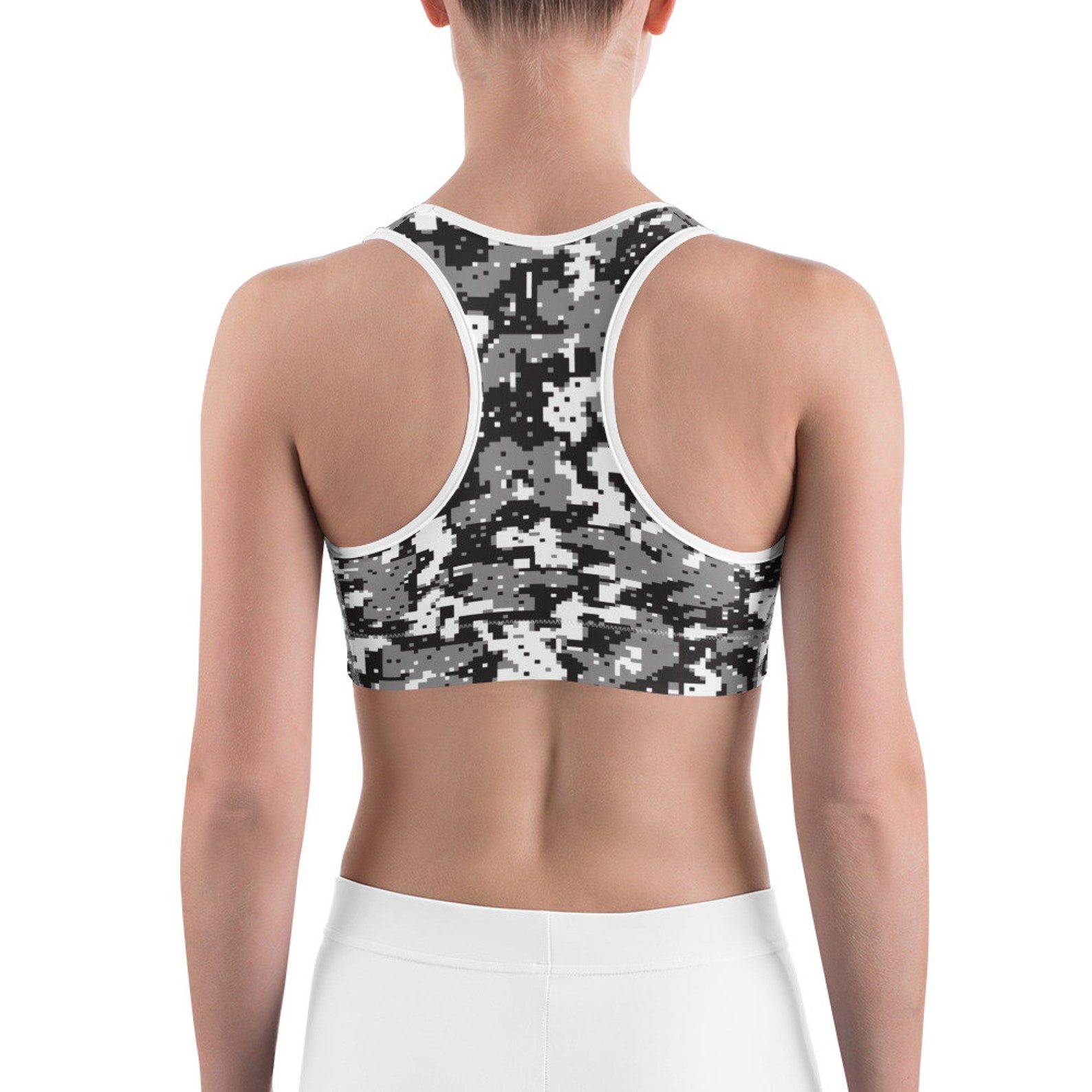 Black Active Wear Exercise Sports Bra Spandex Sports Bra Etsy