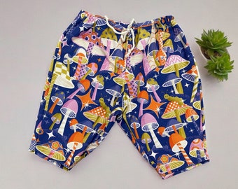 Mushroom organic cotton  sarouel baby/ toddler pants