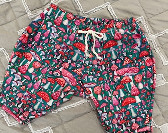 Mushroom organic cotton  sarouel baby/ toddler pants