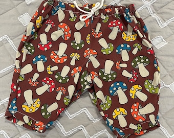 Mushroom organic cotton  sarouel baby/ toddler pants