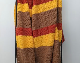 Ready to ship*** Candy corn blanket, Halloween blanket, oversized Fall blanket, soft and cozy