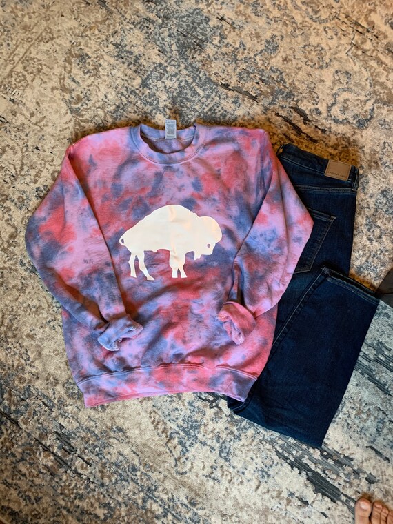 Buffalo Bills Sweatshirt Buffalo Bills Tie Dye Sweatshirt 