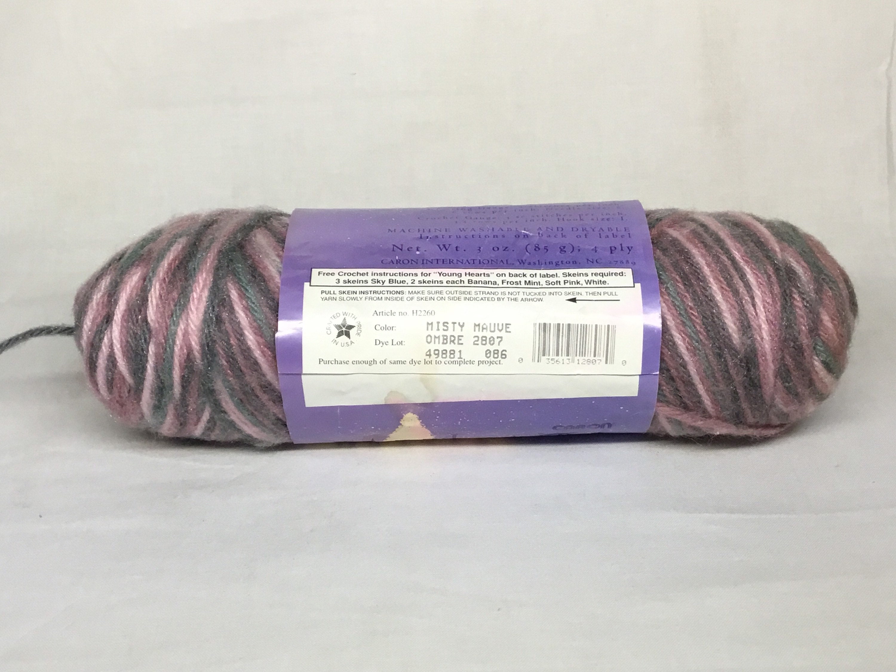 Vintage CARON DAZZLEAIRE Yarn Misty Mauve Ombre Etsy
