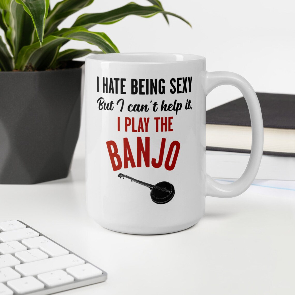 Banjo Gift Funny Coffee Mug For Banjo Player Folk Country Etsy