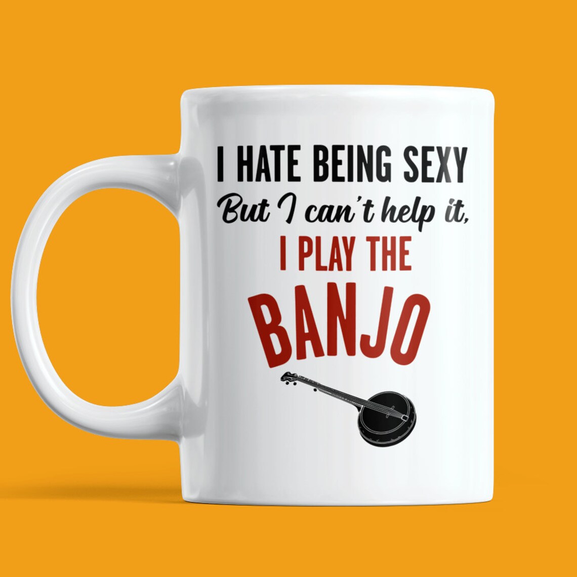 Banjo Gift Funny Coffee Mug For Banjo Player Folk Country Etsy