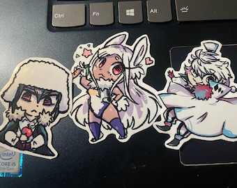 assorted anime stickers