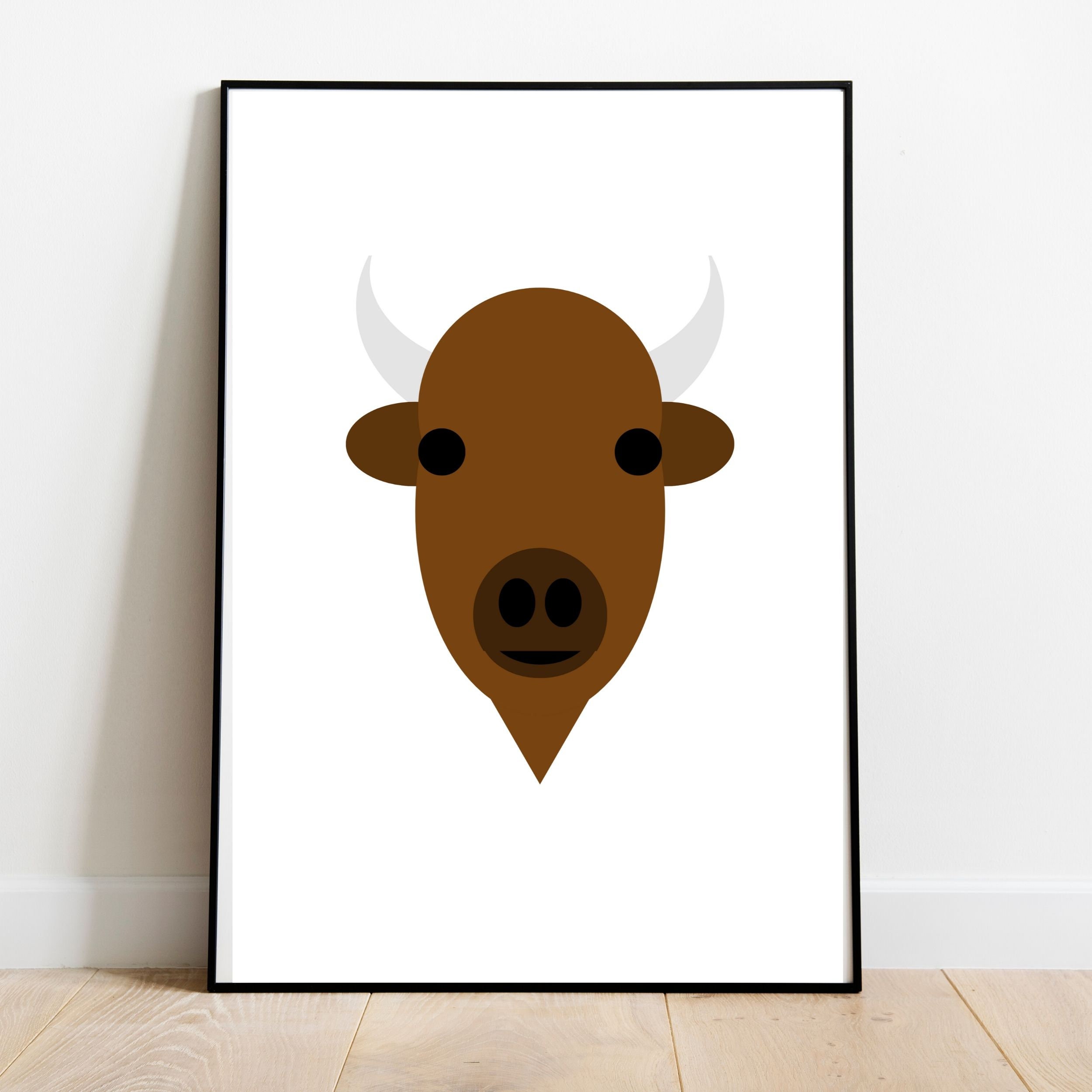 Buffalo Nursery Art Print Instant imprimible simple lindo Etsy España