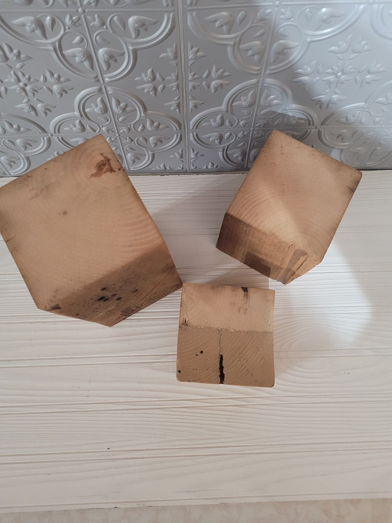 Reclaimed Barnwood Riser, Rustic Wood Block Display, Farmhouse Decor - Etsy