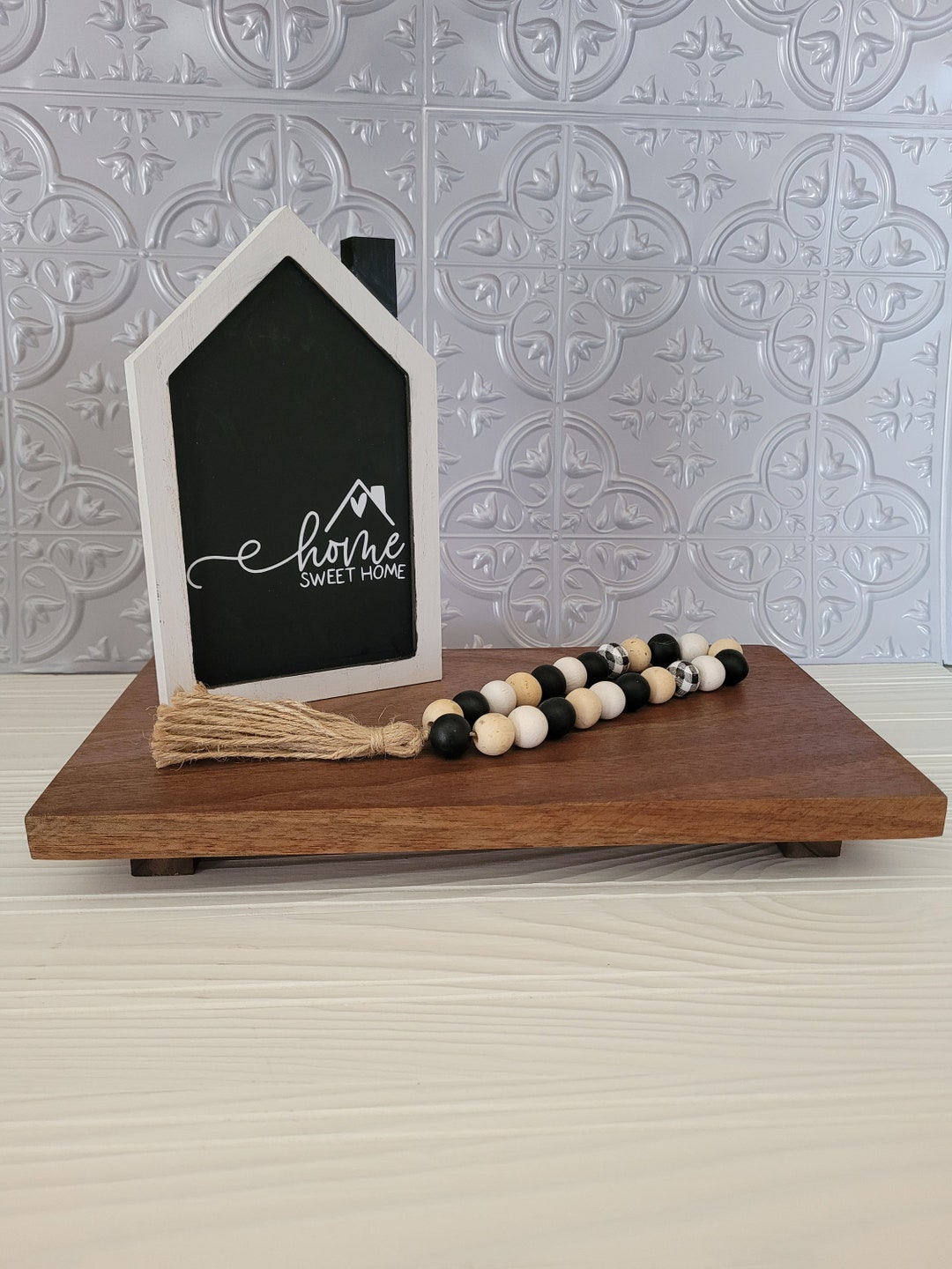 Riser for Display, Walnut, Farmhouse Decor, Display Tray, Tabletop ...