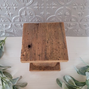 Pedestal Wood Block Risers, Reclaimed Wood Riser, Farmhouse Decor ...