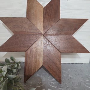 Reclaimed Wood Barn Star, Walnut Wood Star, Farmhouse Decor, A Wooden Star, Wall Decor, Craft, barn quilt, star, wall decor, gifts,