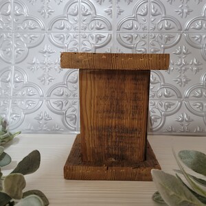 Pedestal Wood Block Risers, Reclaimed Wood Riser, Farmhouse Decor ...