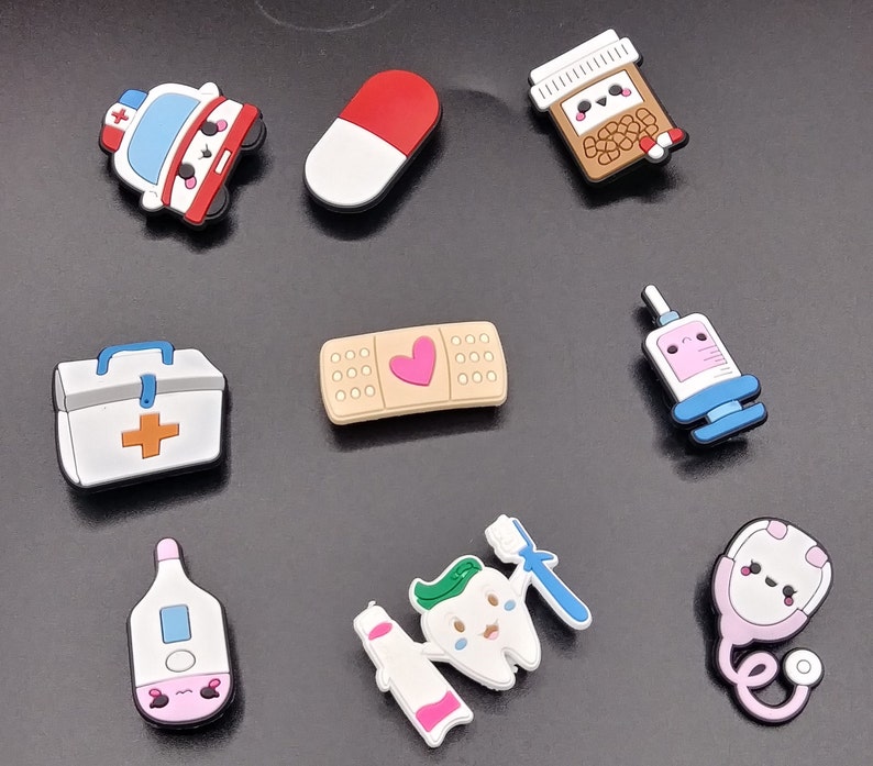 Medical Croc Shoe Charms Set Doctor Nurse Dentist Etsy