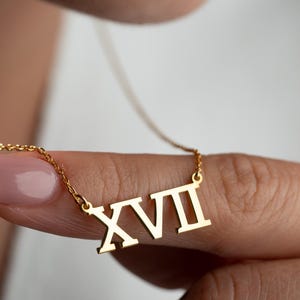 Roman Numeral Necklace Sterling Silver History Symbolic Pendant Necklace Custom Year Necklace Memorial Jewelry Wedding Date Necklace