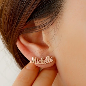 Name Earrings, Name Earring, Personalized earrings, Stud Earring, Gold Studs, Personalized Gifts, Women Jewelry, Personalized Gifts for Her