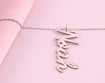 Pink Box 3D Vertical Bar Inspirational Necklace Multiple Colors Available Silver All Things GO Through HIM