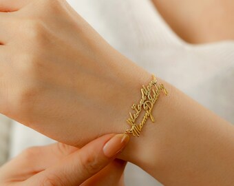 Sterling Silver Handwriting Bracelet • Custom Signature Jewelry