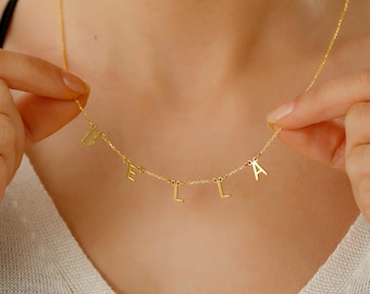Letter Necklace - Charm Necklace - Name Necklace Silver - Custom Necklace - Personalize Necklace