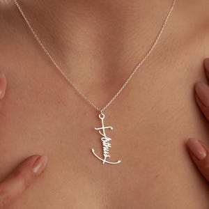 Personalized Anchor Necklace, 14K Gold Nautical Jewelry, Gift For Her, Everyday Pendant, Ocean Jewelry, Dainty Beach Charm, Navy Pendant