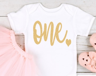 baby girl 1st birthday onesie