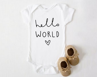 Im Arran World Mashed Clothing Hello Personalized Name Baby Romper 