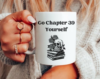 Hoofdstuk 39 Finn keramische mok 11oz, What the Chapter 39-thrillerboekmok, grappige leesgrage mok voor thrillerliefhebbers, cadeau voor boekenliefhebber