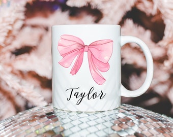 Tasse à Café DirtyMartini Avec Nœud Rose – Cadeau