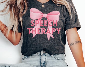 Camicia per discorso, Camicia per patologo, Camicia per logopedia, Camicia Slp, T-shirt per patologia del linguaggio, SLPA, Camicia per logopedista, Civetta con fiocco rosa