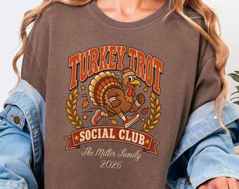 Custom Turkey Trot Squad Tshirt, Funny Thanksgiving Tee, Friendsgiving Shirt, Turkey Trot Top, Thanksgiving Running Tee, Fall 5K Race Shirt