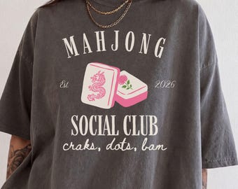 Crak Dot Bam Shirt, Comfort Colors Mahjong Shirt, Gift for Mahjong Lover, Mahjong Player Tshirt, One More Tile Tee, Mahj TShirt, Custom Tee