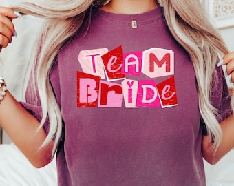 Comfort Colors® Team Bride Shirt, Bachelorette Party Shirts, Bride T-Shirt, Wedding Tee, Bridal Party Gift, Team Bride Tee