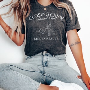 Personalized Realtor Shirt, Closing Crew Social Club Shirt, Custom Real Estate Agent Shirt, Real Estate Broker Shirt, Realtor Custom Gift