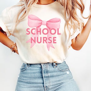 Comfort Colors® School Nurse Shirt, Back To School Shirts, School Nurses Gift, Rn Nurse Gifts, First Day Of School Gift, Nurses Week Shirt