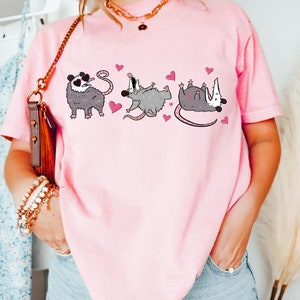 Comfort Colors® Possum Valentine Shirt, Possum Love T-Shirt, Cute Possum Shirt, Valentine&#39;s Day Shirt, Gift for Her, Funny Valentine T-Shirt