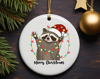 Wesołych Świąt Bożego Narodzenia Szop Ceramiczny Okrągły Ornament
