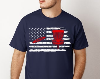 Disc Golf T-Shirt, Patriotic Tee, Disc Golfer, Disc Golfing, Frisbee Golf, Frisbee Golfer, Discgolf Gift, Father's Day Shirt, Gift for Him
