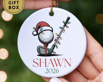Golf Ornament, Golf Player Christmas Ornament, Golf Team Gift, Golf Coach Gift, Golf Keepsake, Sports Ornament, Athlete Ornament