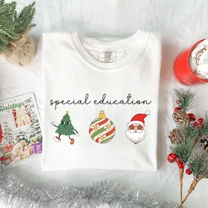 Comfort Colors® Special Education Christmas Shirt, Special Education Teacher Shirts, Special Education Teacher Gifts, Sped Teacher Shirt