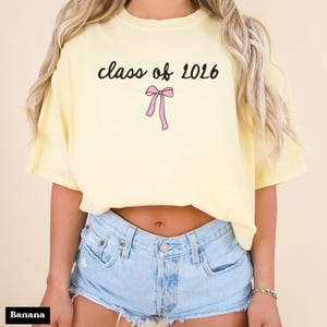 Comfort Colors® Class of 2026 Shirt, Coquette Senior Shirt, Preppy Senior Shirt, Cute Class of 2026 Shirt, Gift for Senior, Senior Tee