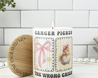 Custom Cancer Gift, 10oz Candle, Breast Cancer, Cancer Survivor Gift, Chemo Care Package, Funny Candle, Cheer Up Gift, Cancer Sucks