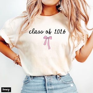Comfort Colors® Class of 2026 Shirt, Coquette Senior Shirt, Preppy Senior Shirt, Cute Class of 2026 Shirt, Gift for Senior, Senior Tee