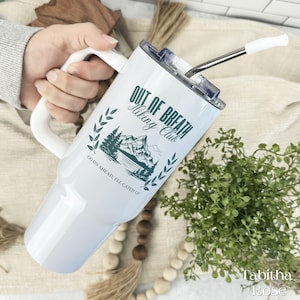 Out of Breath Hiking Club 40oz Tumbler, Funny Hiking Tumbler, Gift for Hiker, Gift for Camper, Nature Lover Tumbler, Outdoor Gift