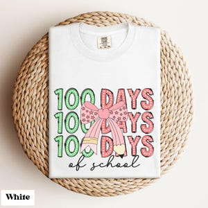Comfort Colors® 100 Days of School Shirt, Coquette Teacher Shirt, Gift for Teacher, 100 Days of School Celebration Tee, 100th Day of School