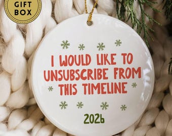 Funny Ornament Gift, Anti Trump Ornament, Meme Ornament, White Elephant Gift, Progressive Friend Christmas Gift, Custom Year Ornament