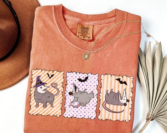 Camiseta de zarigüeya, camiseta de Halloween, divertida, para amantes de las zarigüeyas, regalos, divertidas, colores de otoño, regalo para amigos