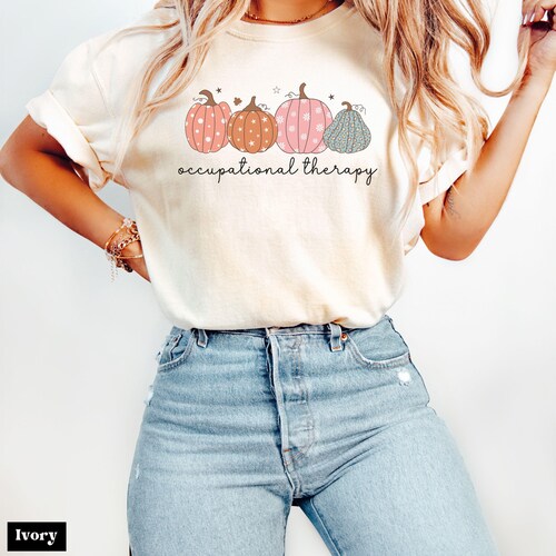 Comfort Colors® Occupational Therapy Shirt, OT Shirt, Special Education Shirt, Therapist Shirt, Fall Pumpkins Therapy Shirt, Trendy Shirt